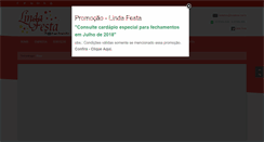 Desktop Screenshot of lindafesta.com.br